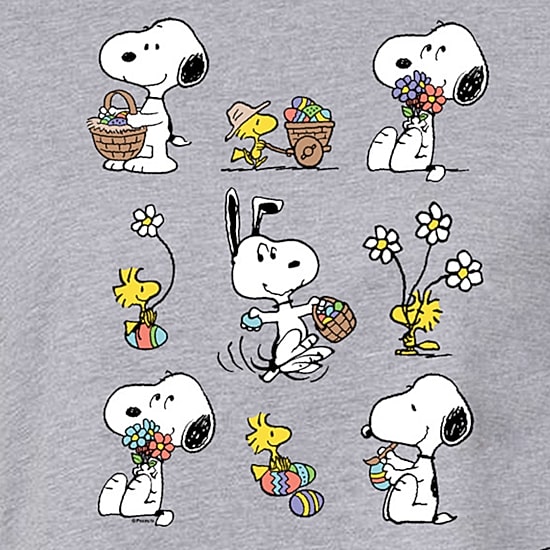 Womens Juniors Crew Neck Short Sleeve Boxy Fit Peanuts Snoopy Graphic T-Shirt