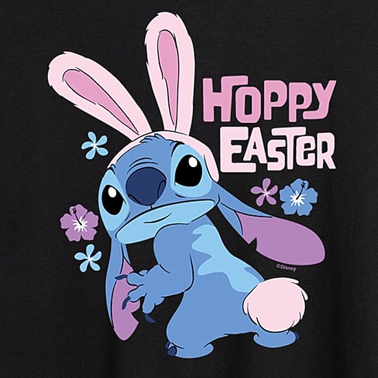 Womens Juniors Scoop Neck Short Sleeve Oversized Lilo & Stitch Graphic T-Shirt