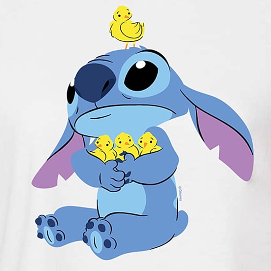 Cropped Womens Juniors Crew Neck Short Sleeve Boxy Fit Lilo & Stitch Graphic T-Shirt