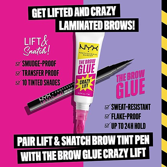 NYX Professional Makeup The Brow Glue Crazy Lift Brow Lamination Gel