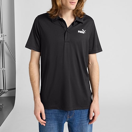 PUMA Essentials All In Men's Polo Shirt in Black, Size S