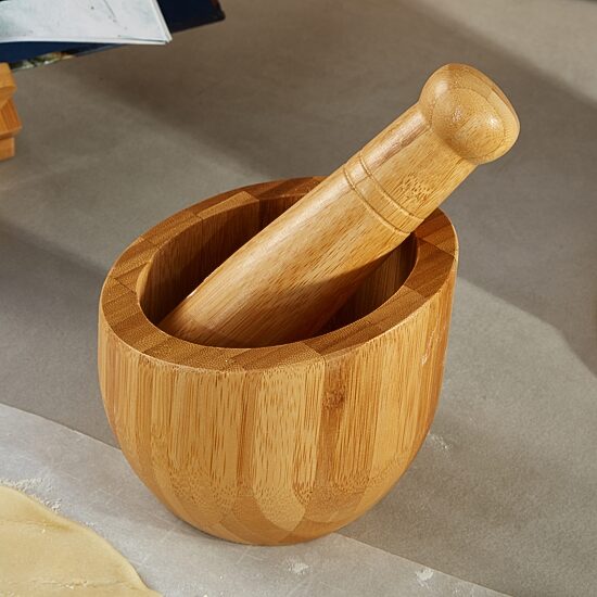 BergHOFF Bamboo Mortar And Pestle, Natural 2-pc. Mortar & Pestle
