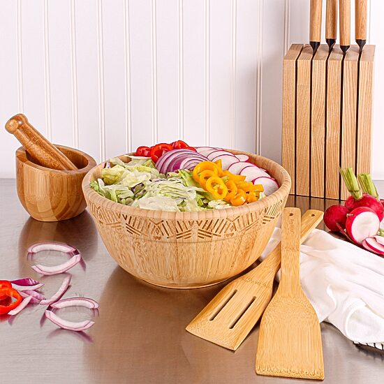BergHOFF Bamboo Mortar And Pestle, Natural 2-pc. Mortar & Pestle