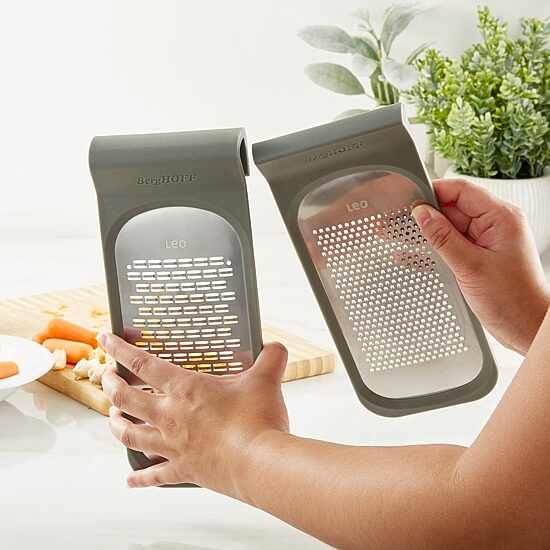 BergHOFF Leo Balance 18/10 Stainless Steel Double Coarse And Ribbon 9.5" Grater