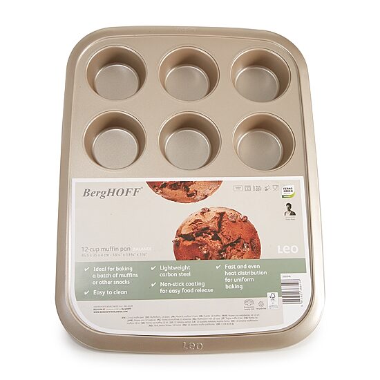 BergHOFF Balance Non-Stick 12-Cup Muffin Pan
