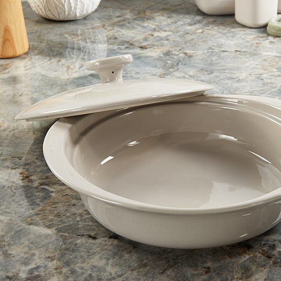 BergHOFF Balance Stone Casserole With Stone Cover, Moonmist 9 1/2" Baking Dish