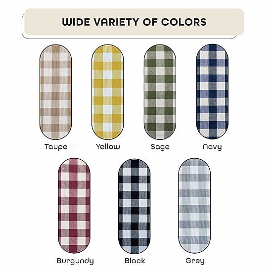 Achim Buffalo Check Gathered Swagger Rod Pocket Light-Filtering Set of 2 Curtain Panel