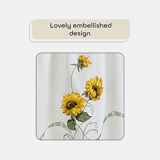 Sunshine 3-pc. Rod Pocket Kitchen Curtains & Drapes Window Set