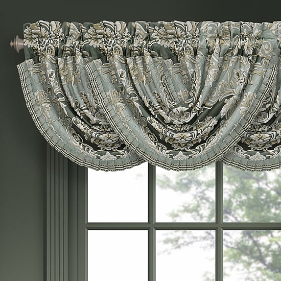 Queen Street Adelina Rod Pocket Waterfall Valance