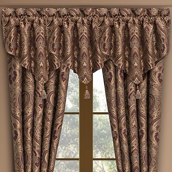 Five Queens Court Octavia Rod Pocket Ascot Valance