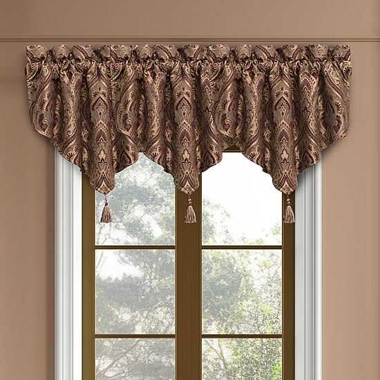 Five Queens Court Octavia Rod Pocket Ascot Valance
