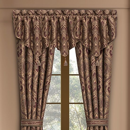 Five Queens Court Octavia Rod Pocket Ascot Valance