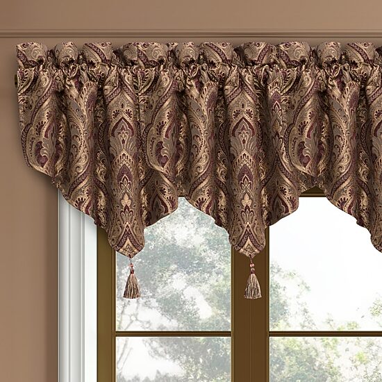 Five Queens Court Octavia Rod Pocket Ascot Valance