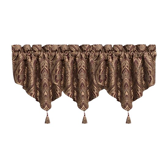 Five Queens Court Octavia Rod Pocket Ascot Valance