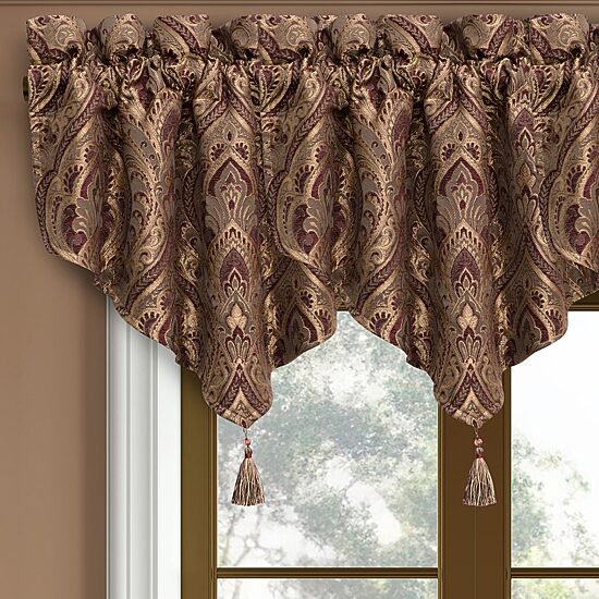 Five Queens Court Octavia Rod Pocket Ascot Valance