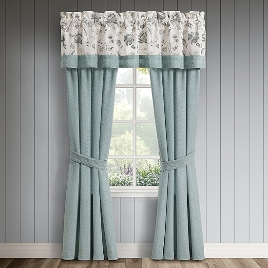 Queen Street Brookside Rod Pocket Room Darkening Set of 2 Curtain Panel