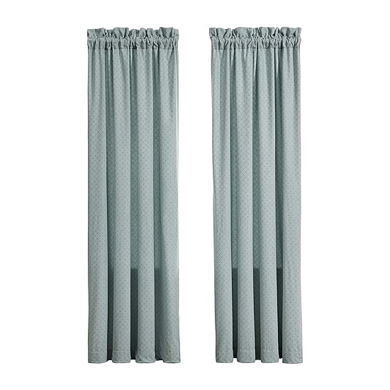 Queen Street Brookside Rod Pocket Room Darkening Set of 2 Curtain Panel