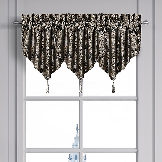 Five Queens Court Hawthorne Rod Pocket Ascot Valance