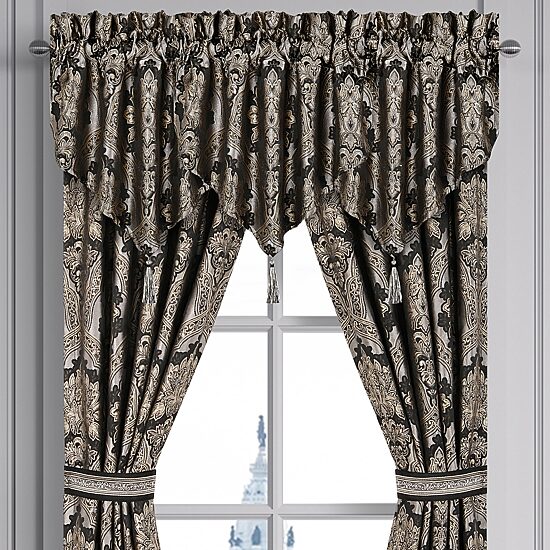 Five Queens Court Hawthorne Rod Pocket Ascot Valance
