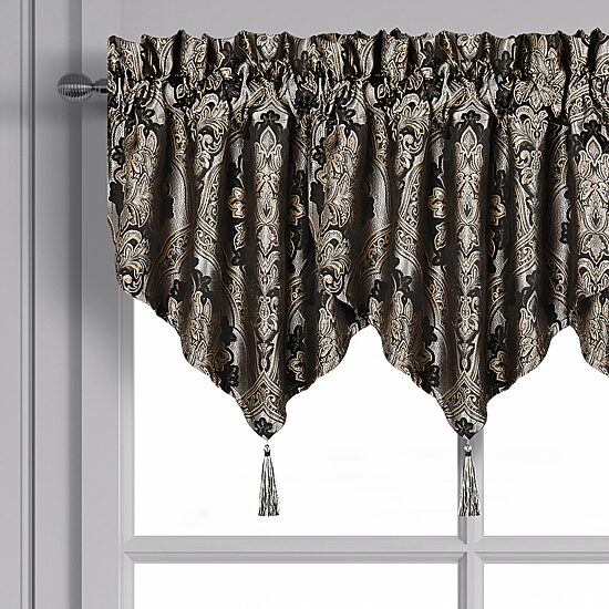 Five Queens Court Hawthorne Rod Pocket Ascot Valance