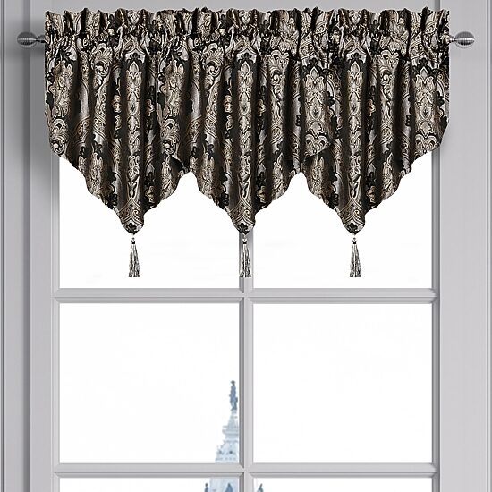 Five Queens Court Hawthorne Rod Pocket Ascot Valance