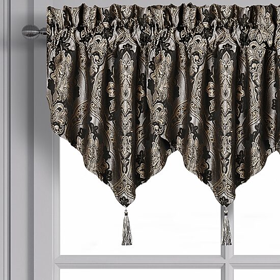 Five Queens Court Hawthorne Rod Pocket Ascot Valance