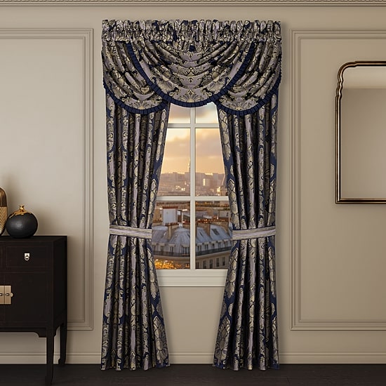 Five Queens Court Briarwood Rod Pocket Room Darkening Set of 2 Curtain Panel