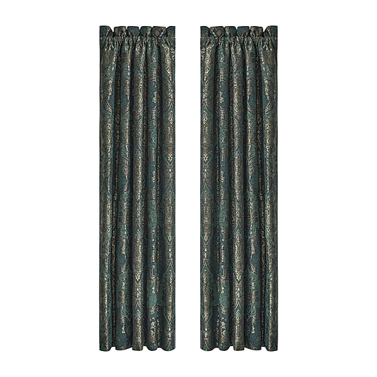 Queen Street Nadine Rod Pocket Room Darkening Set of 2 Curtain Panel