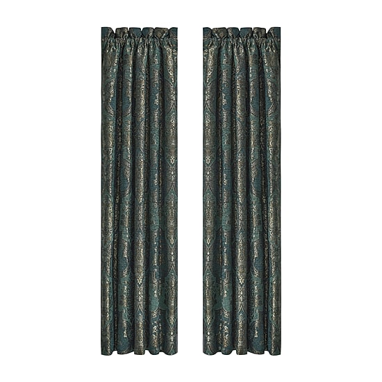 Queen Street Nadine Rod Pocket Room Darkening Set of 2 Curtain Panel