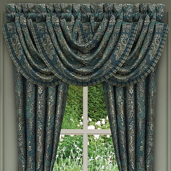 Queen Street Nadine Rod Pocket Waterfall Valance