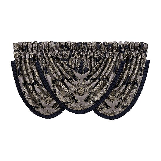 Five Queens Court Briarwood Rod Pocket Waterfall Valance