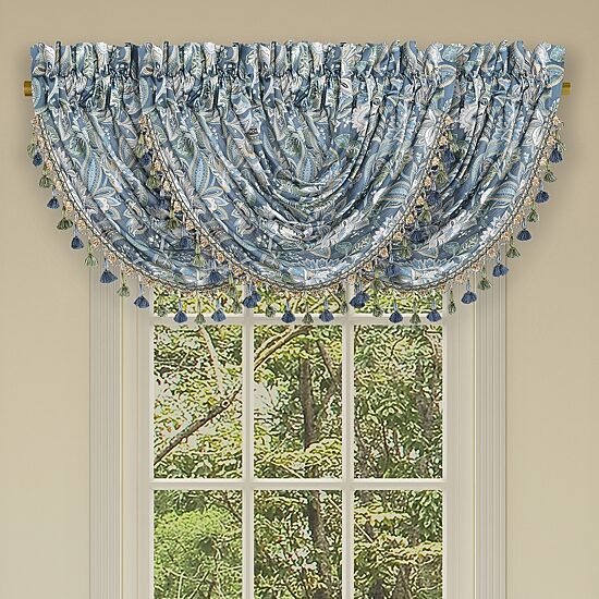 Five Queens Court Marietta Rod Pocket Waterfall Valance