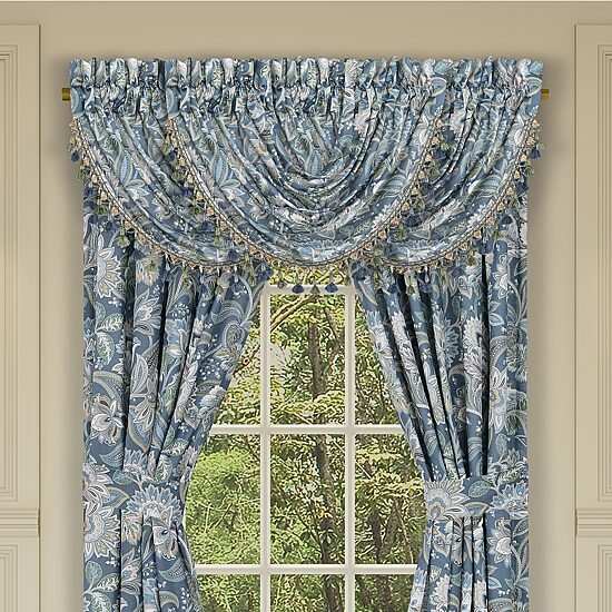 Five Queens Court Marietta Rod Pocket Waterfall Valance