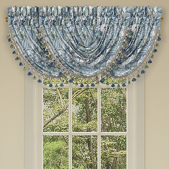 Five Queens Court Marietta Rod Pocket Waterfall Valance