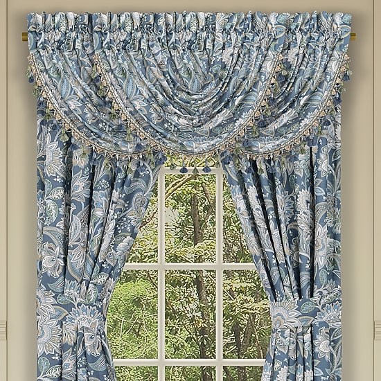 Five Queens Court Marietta Rod Pocket Waterfall Valance