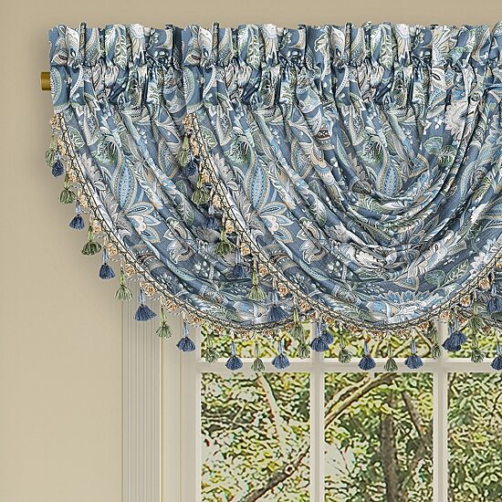 Five Queens Court Marietta Rod Pocket Waterfall Valance