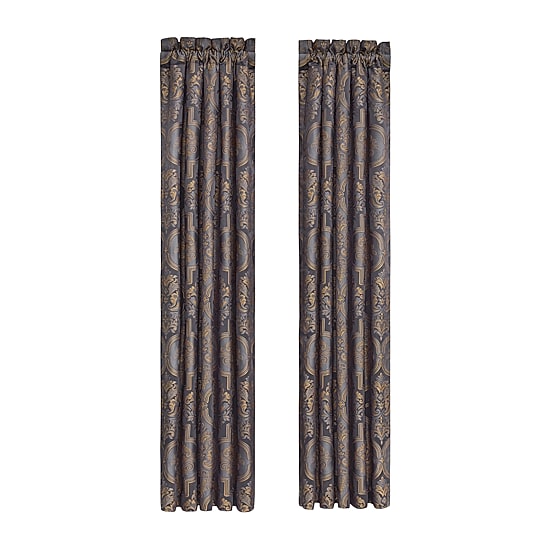Five Queens Court Millbrook Rod Pocket Room Darkening Set of 2 Curtain Panel