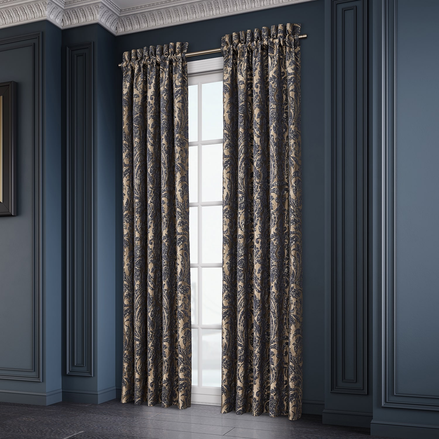 Queen Street Gildstone Rod Pocket Room Darkening Set of 2 Curtain Panel