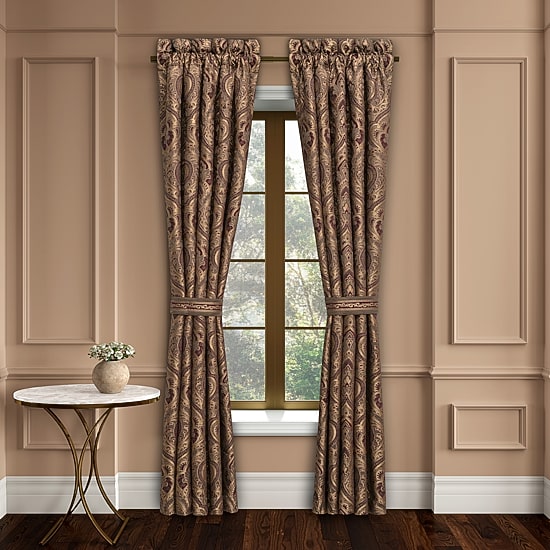 Five Queens Court Octavia Rod Pocket Room Darkening Set of 2 Curtain Panel