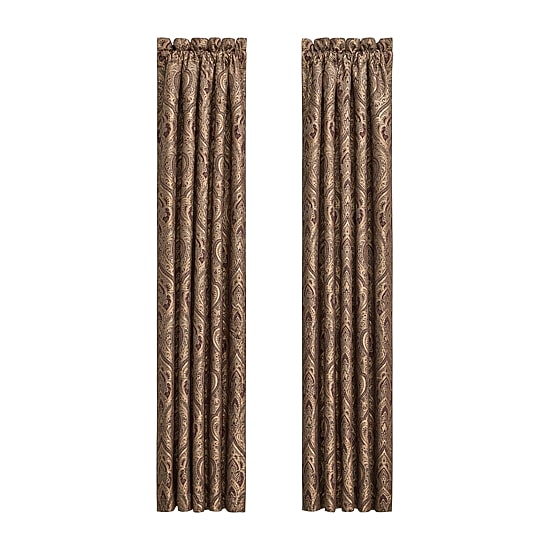 Five Queens Court Octavia Rod Pocket Room Darkening Set of 2 Curtain Panel
