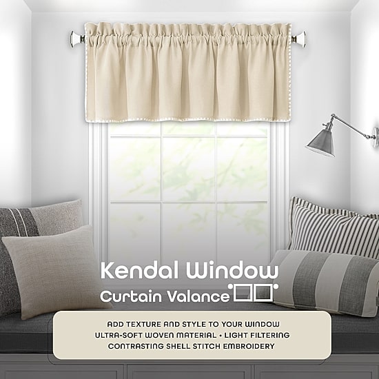 Achim Kendal Rod Pocket Tailored Valance