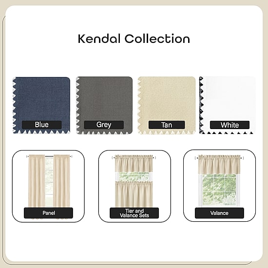 Achim Kendal Rod Pocket Tailored Valance