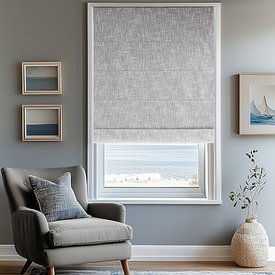Madison Park Quincy Cordless 100% Blackout Roman Shade