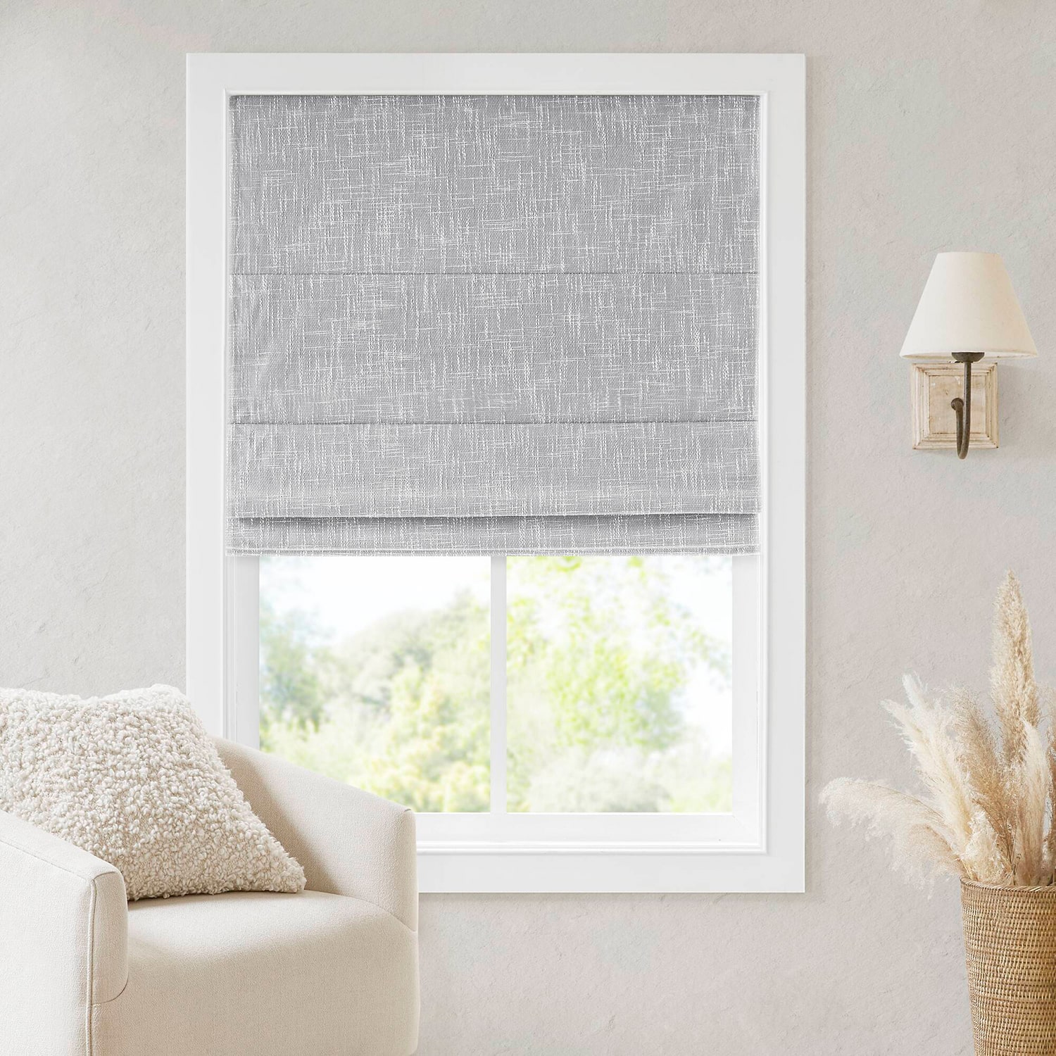 Madison Park Quincy Cordless 100% Blackout Roman Shade
