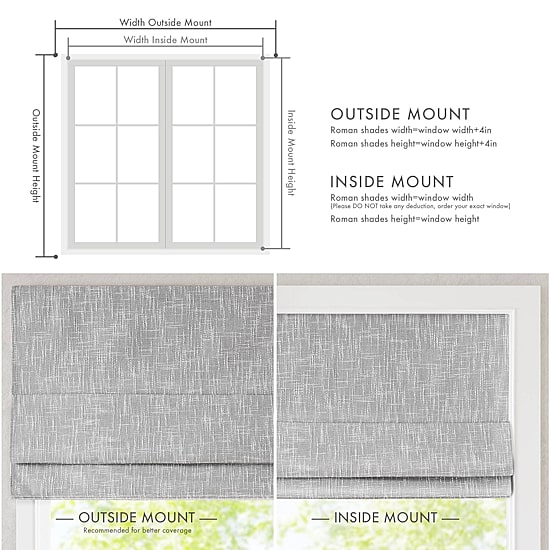 Madison Park Quincy Cordless 100% Blackout Roman Shade