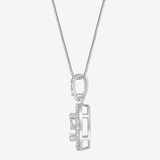 (F / Vs2) Womens 1/2 CT. T.W. Lab Grown White Diamond 14K Gold Round 18 Inch Pendant Necklace
