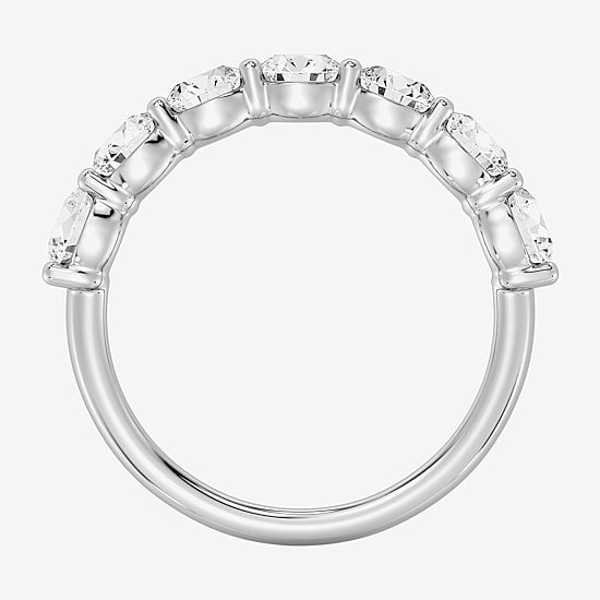 (F/ Si1-Si2) Womens 2MM 2 CT. T.W. Lab Grown White Diamond Sterling Silver Wedding Band