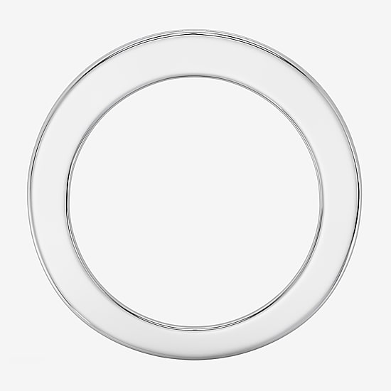(F / Si1-Si2) Womens 4.5MM 3 CT. T.W. Lab Grown White Diamond Sterling Silver Wedding Band