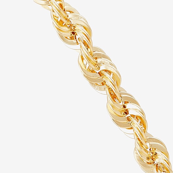 Womens 10K Gold 20 Inch Rope Chain Necklace