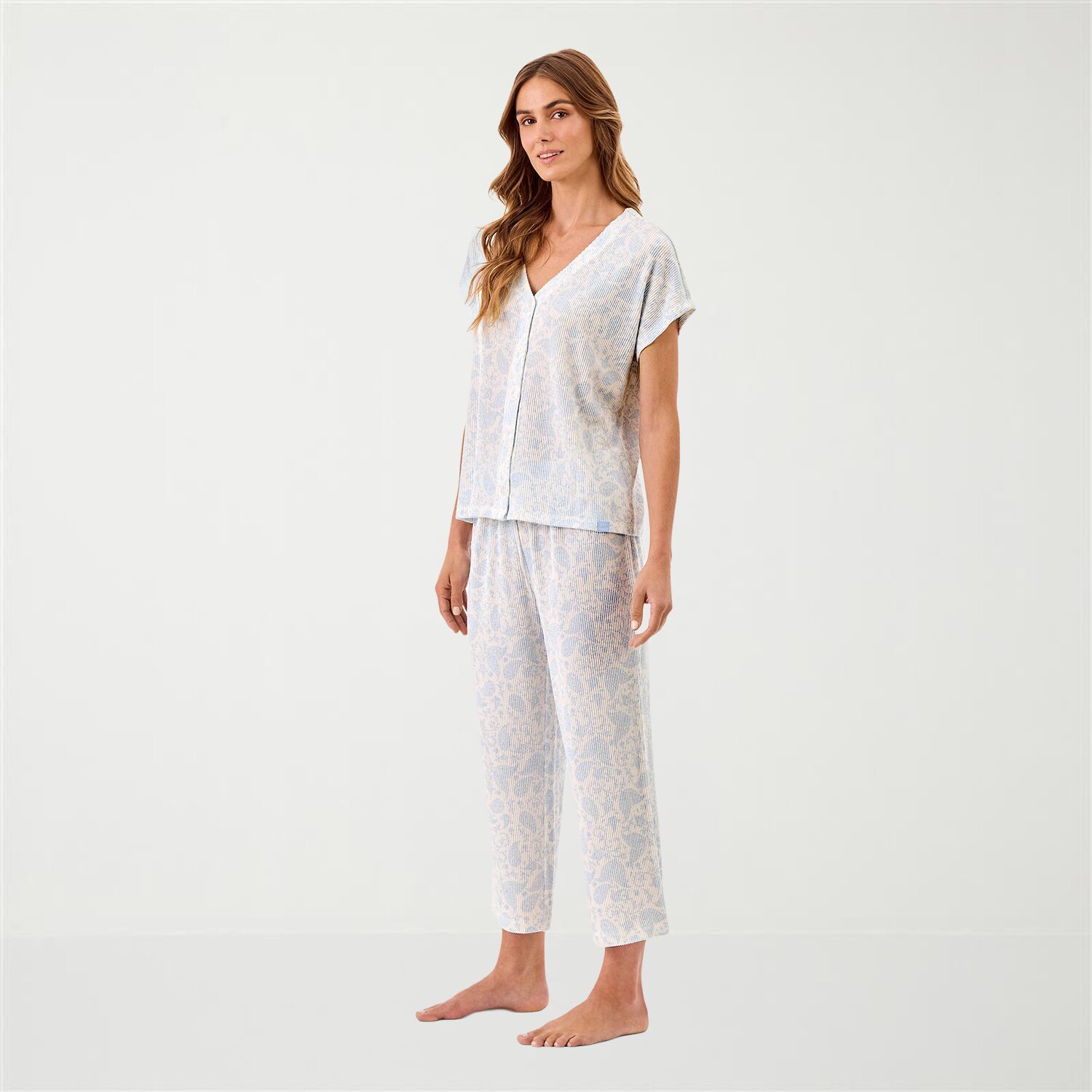 Martha Stewart Womens V-Neck Sleeveless 2-pc. Pajama Set